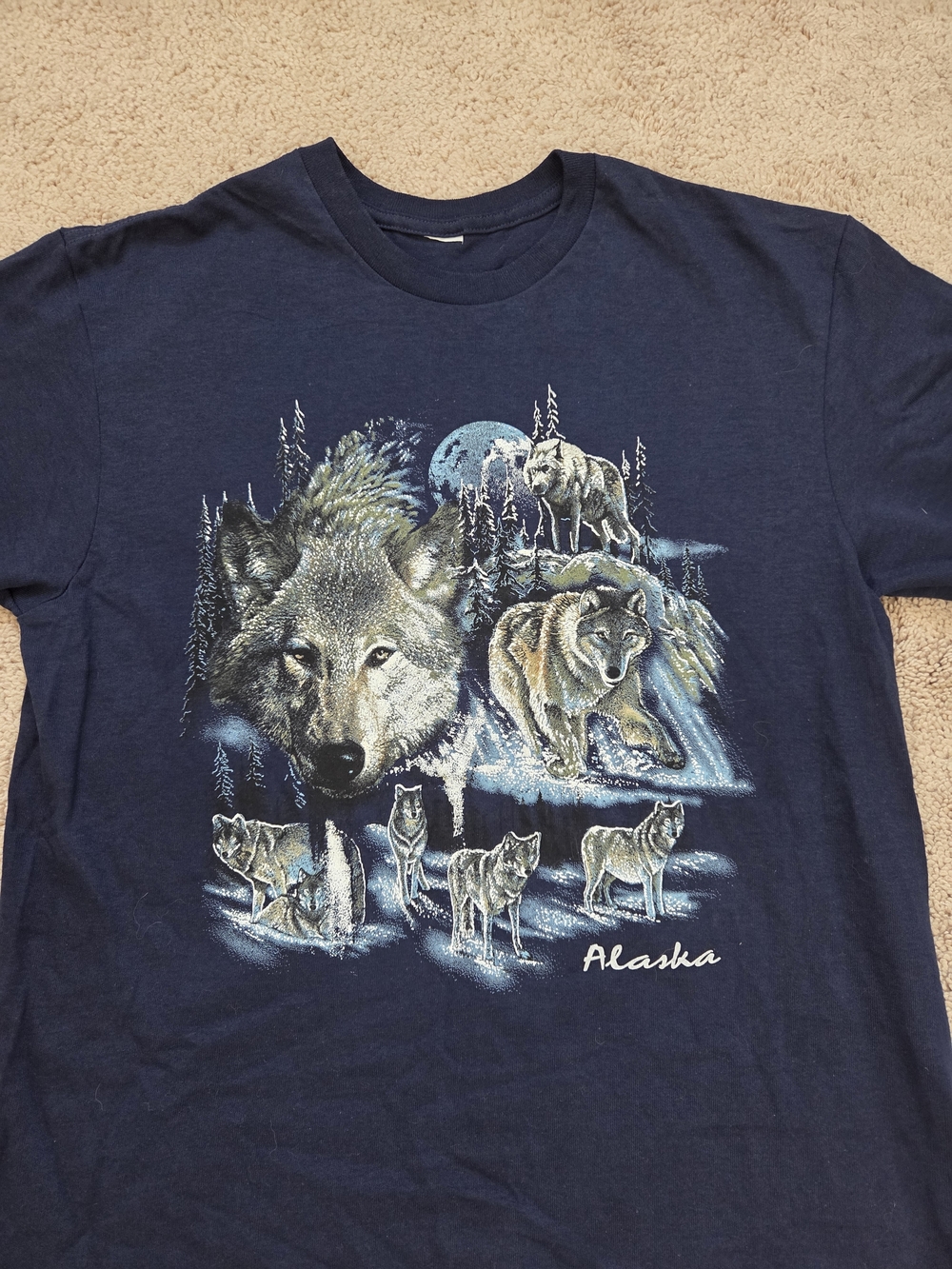 Alaska Wolf Pack Graphic Tee - Navy - Picture 2 of 2